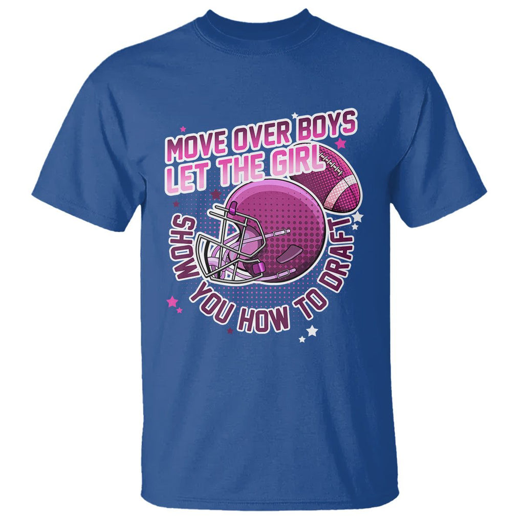 Fantasy Football T Shirt Move Over Boys Girls Draft Party Women TS02 Royal Blue Printyourwear