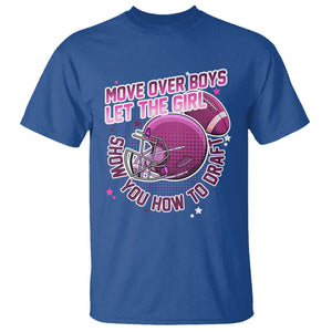 Fantasy Football T Shirt Move Over Boys Girls Draft Party Women TS02 Royal Blue Printyourwear
