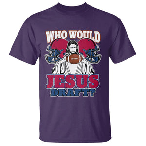 Fantasy Football T Shirt Who Would Jesus Draft Funny Jesus TS02 Purple Printyourwear