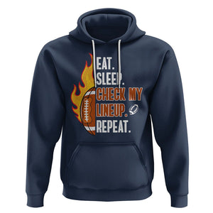 Fantasy Football Hoodie Eat Sleep Check My Lineup Repeat Player TS02 Navy Printyourwear