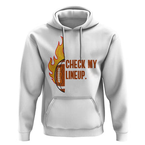 Fantasy Football Hoodie Eat Sleep Check My Lineup Repeat Player TS02 White Printyourwear