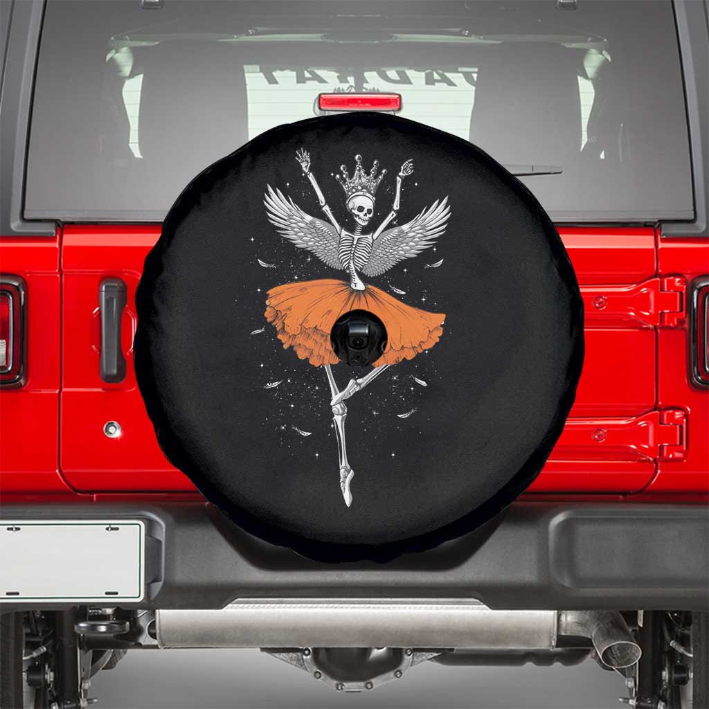 Skeleton Ballerina Spare Tire Cover Skeleton Ballerina Tutu Ballet Dance Girl Dancing Skeleton Halloween Costume Girls TS02 Black Print Your Wear