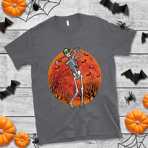 Golfing Skeleton T Shirt Funny Golf Skeleton Golf Lover Golfer Halloween Costume TS02 Charcoal Print Your Wear