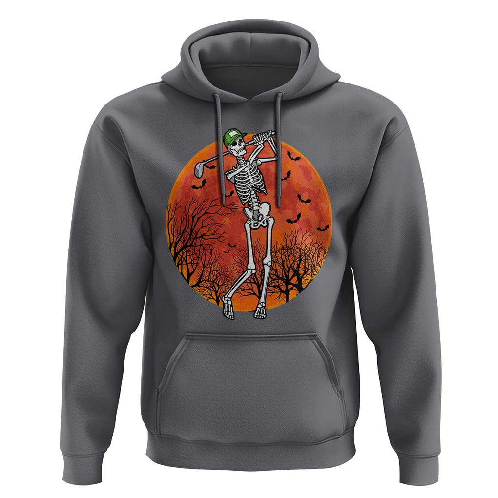 Golfing Skeleton Hoodie Funny Golf Skeleton Golf Lover Golfer Halloween Costume TS02 Charcoal Print Your Wear