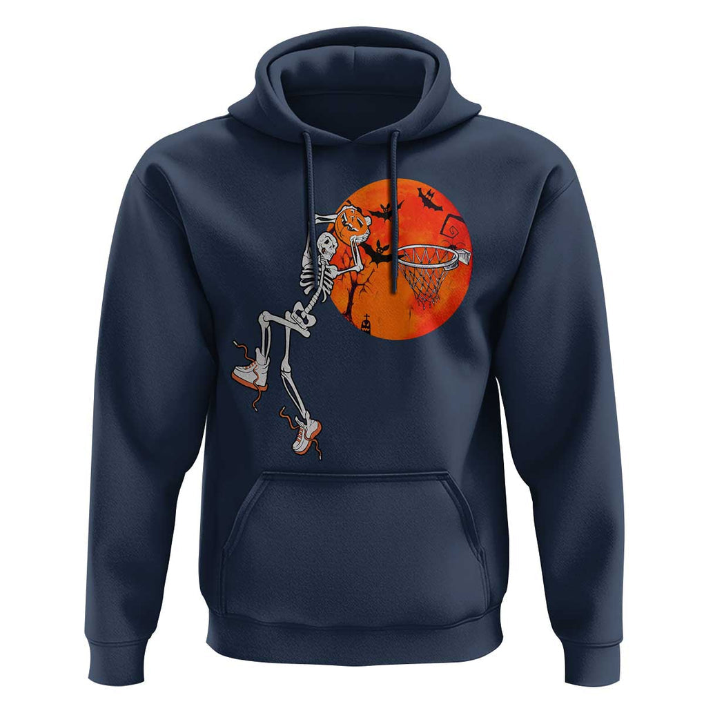 Basketball Skeleton Hoodie Halloween Basketball Lover Scary Night TS02 Navy Print Your Wear