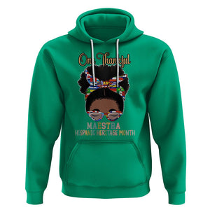 Hispanic Teacher Hoodie One Thankful Maestra Hispanic Heritage Month Latina Countries Flags TS02 Irish Green Printyourwear