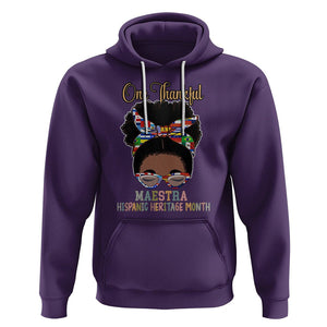 Hispanic Teacher Hoodie One Thankful Maestra Hispanic Heritage Month Latina Countries Flags TS02 Purple Printyourwear