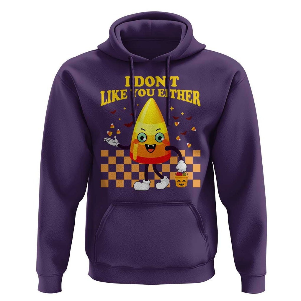 Candy Corn Hoodie I Don't Like You Either Funny Halloween Costume TS02 Purple Print Your Wear