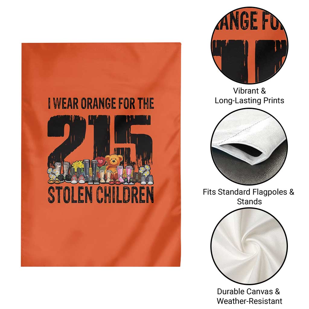 I Wear Orange For The 215 Stolen Children Garden Flag Native Child Tribute 215 Memorial Awareness TS02 Print Your Wear