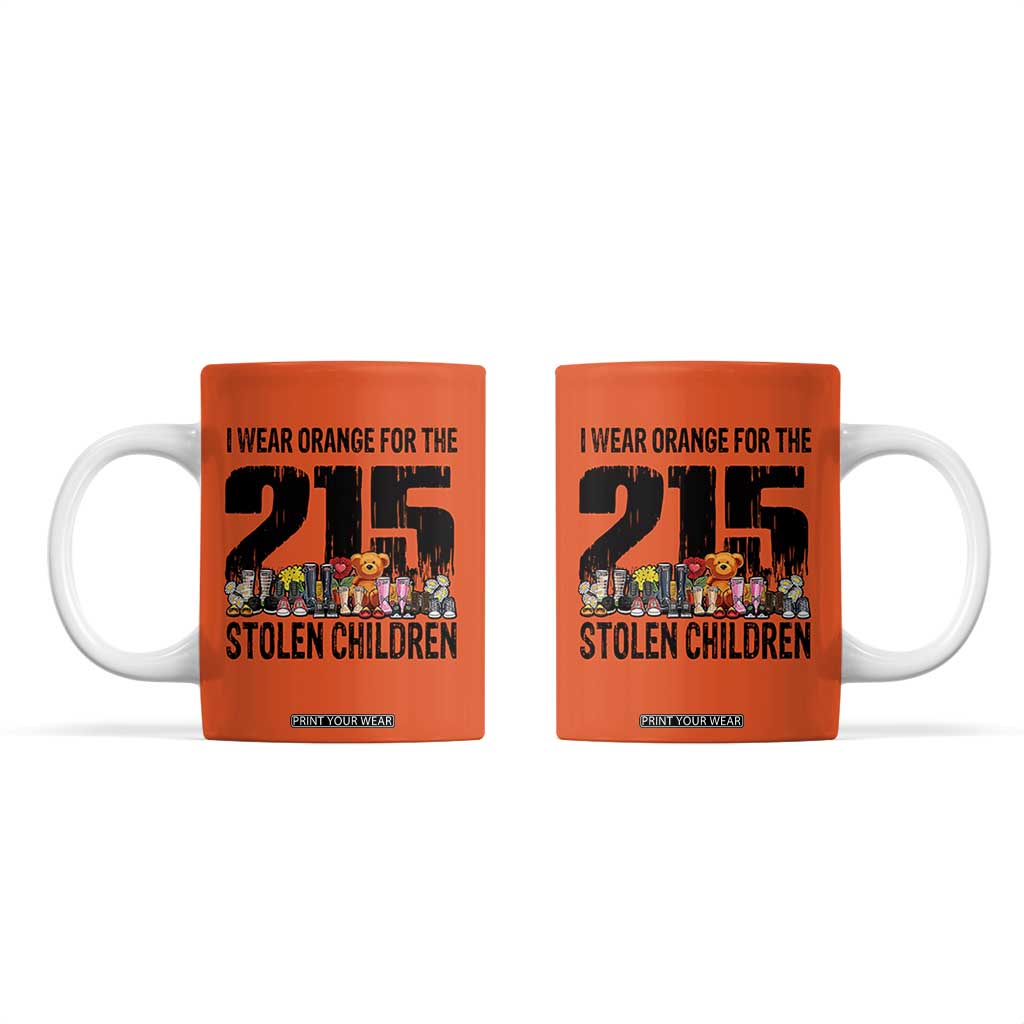 I Wear Orange For The 215 Stolen Children Coffee Mug Native Child Tribute 215 Memorial Awareness TS02 Orange Print Your Wear