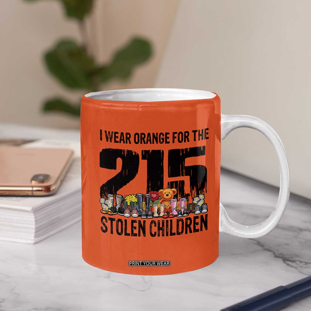 I Wear Orange For The 215 Stolen Children Coffee Mug Native Child Tribute 215 Memorial Awareness TS02 Print Your Wear