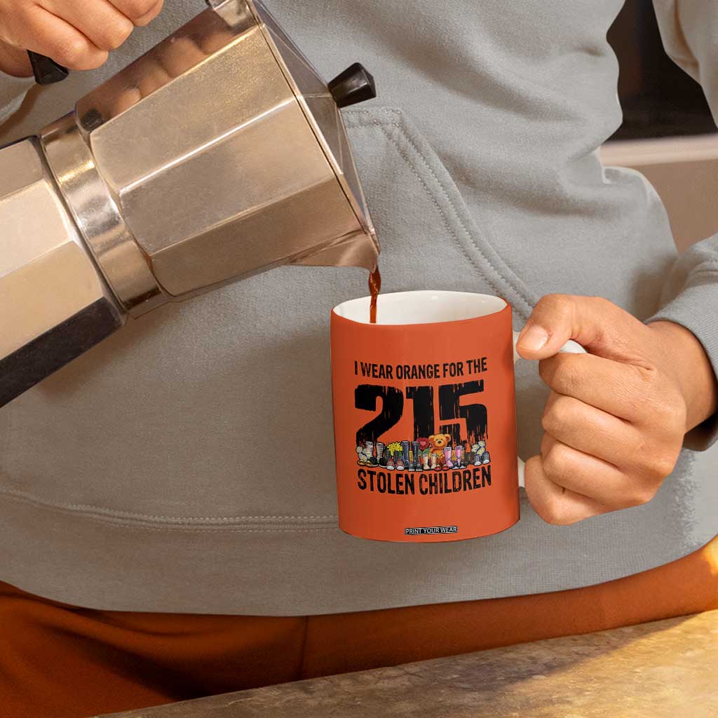 I Wear Orange For The 215 Stolen Children Coffee Mug Native Child Tribute 215 Memorial Awareness TS02 Print Your Wear