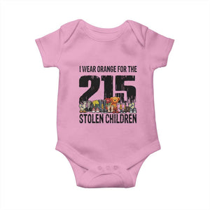 I Wear Orange For The 215 Stolen Children Baby Onesie Native Child Tribute 215 Memorial Awareness TS02 Light Pink Print Your Wear