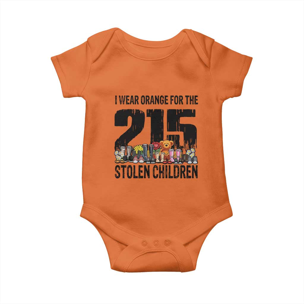 I Wear Orange For The 215 Stolen Children Baby Onesie Native Child Tribute 215 Memorial Awareness TS02 Orange Print Your Wear