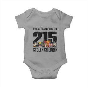 I Wear Orange For The 215 Stolen Children Baby Onesie Native Child Tribute 215 Memorial Awareness TS02 Sport Gray Print Your Wear