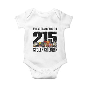 I Wear Orange For The 215 Stolen Children Baby Onesie Native Child Tribute 215 Memorial Awareness TS02 White Print Your Wear