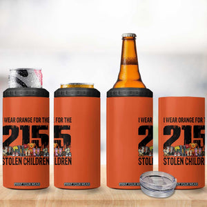I Wear Orange For The 215 Stolen Children 4 in 1 Can Cooler Tumbler Native Child Tribute 215 Memorial Awareness TS02 Print Your Wear