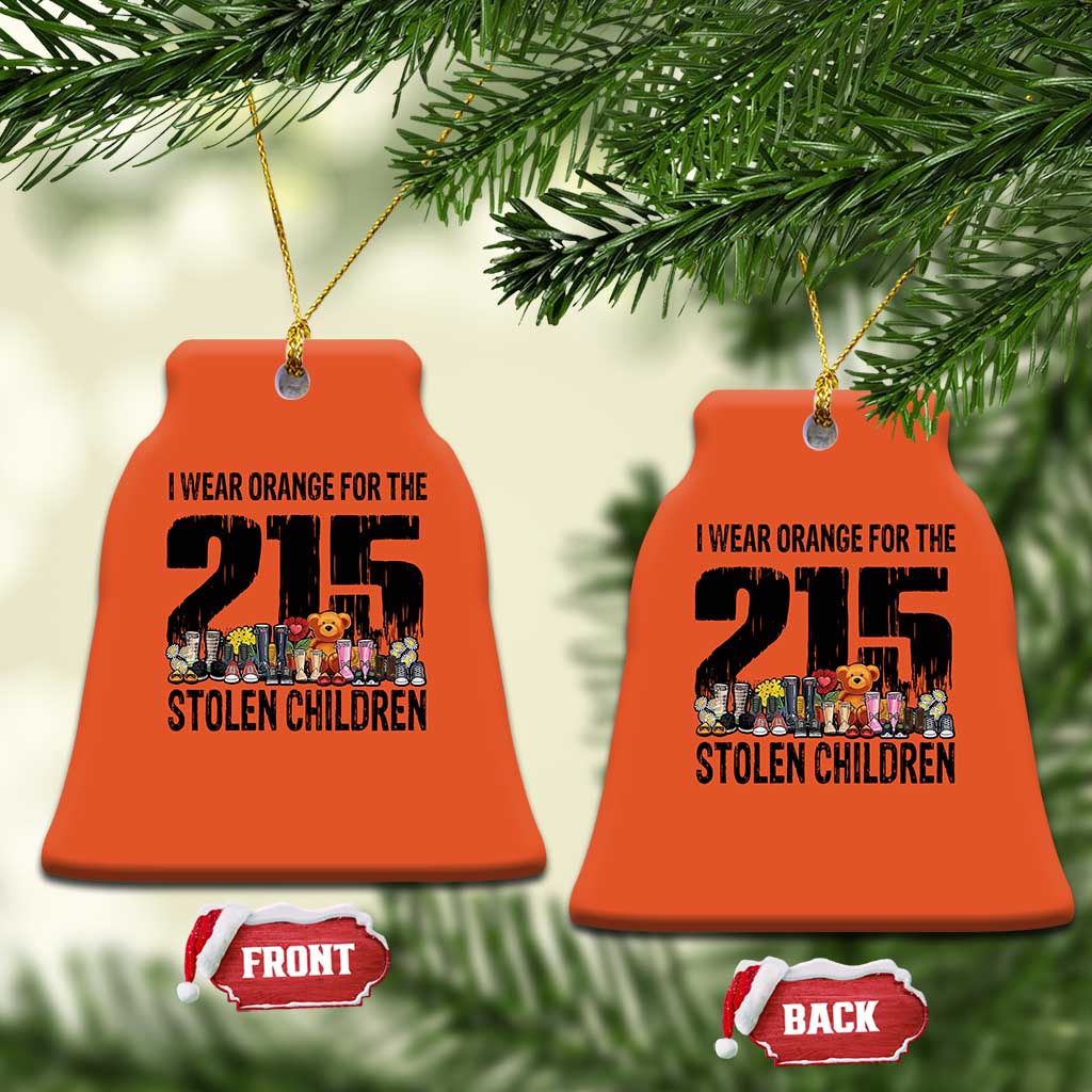 I Wear Orange For The 215 Stolen Children Christmas Ceramic Ornament Native Child Tribute 215 Memorial Awareness TS02 Bell Flake Orange Print Your Wear