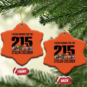 I Wear Orange For The 215 Stolen Children Christmas Ceramic Ornament Native Child Tribute 215 Memorial Awareness TS02 Snow Flake Orange Print Your Wear