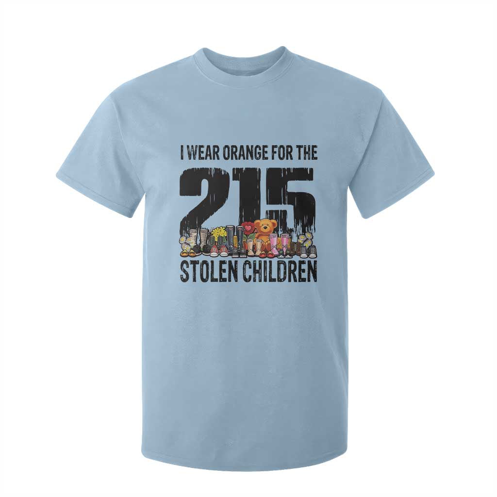 I Wear Orange For The 215 Stolen Children T Shirt For Kid Native Child Tribute 215 Memorial Awareness TS02 Light Blue Print Your Wear