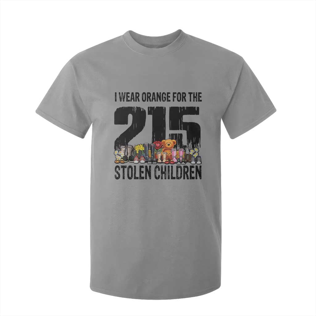 I Wear Orange For The 215 Stolen Children T Shirt For Kid Native Child Tribute 215 Memorial Awareness TS02 Sport Gray Print Your Wear