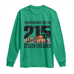 I Wear Orange For The 215 Stolen Children Long Sleeve Shirt Native Child Tribute 215 Memorial Awareness TS02 Irish Green Print Your Wear