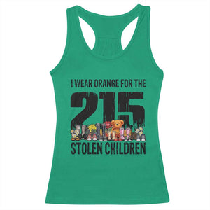 I Wear Orange For The 215 Stolen Children Racerback Tank Top Native Child Tribute 215 Memorial Awareness TS02 Irish Green Print Your Wear