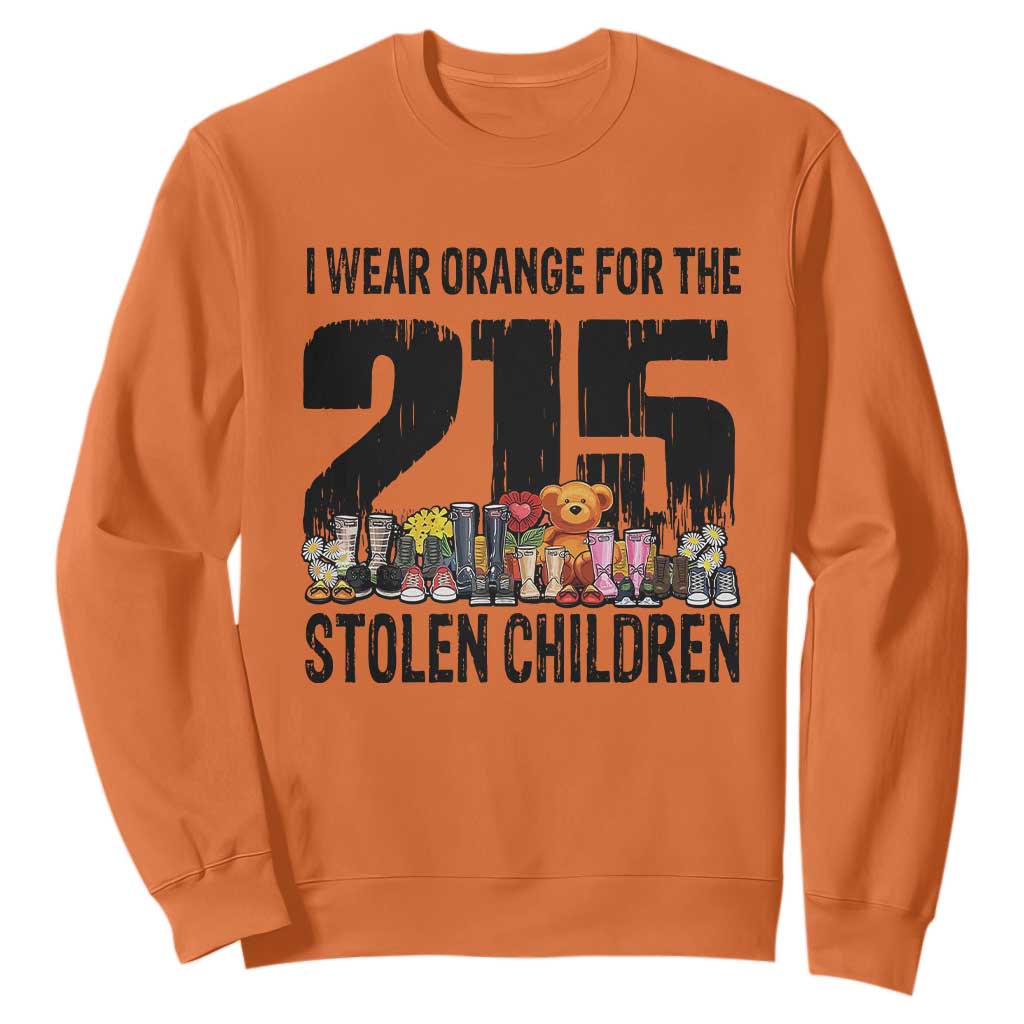 I Wear Orange For The 215 Stolen Children Sweatshirt Native Child Tribute 215 Memorial Awareness TS02 Orange Print Your Wear