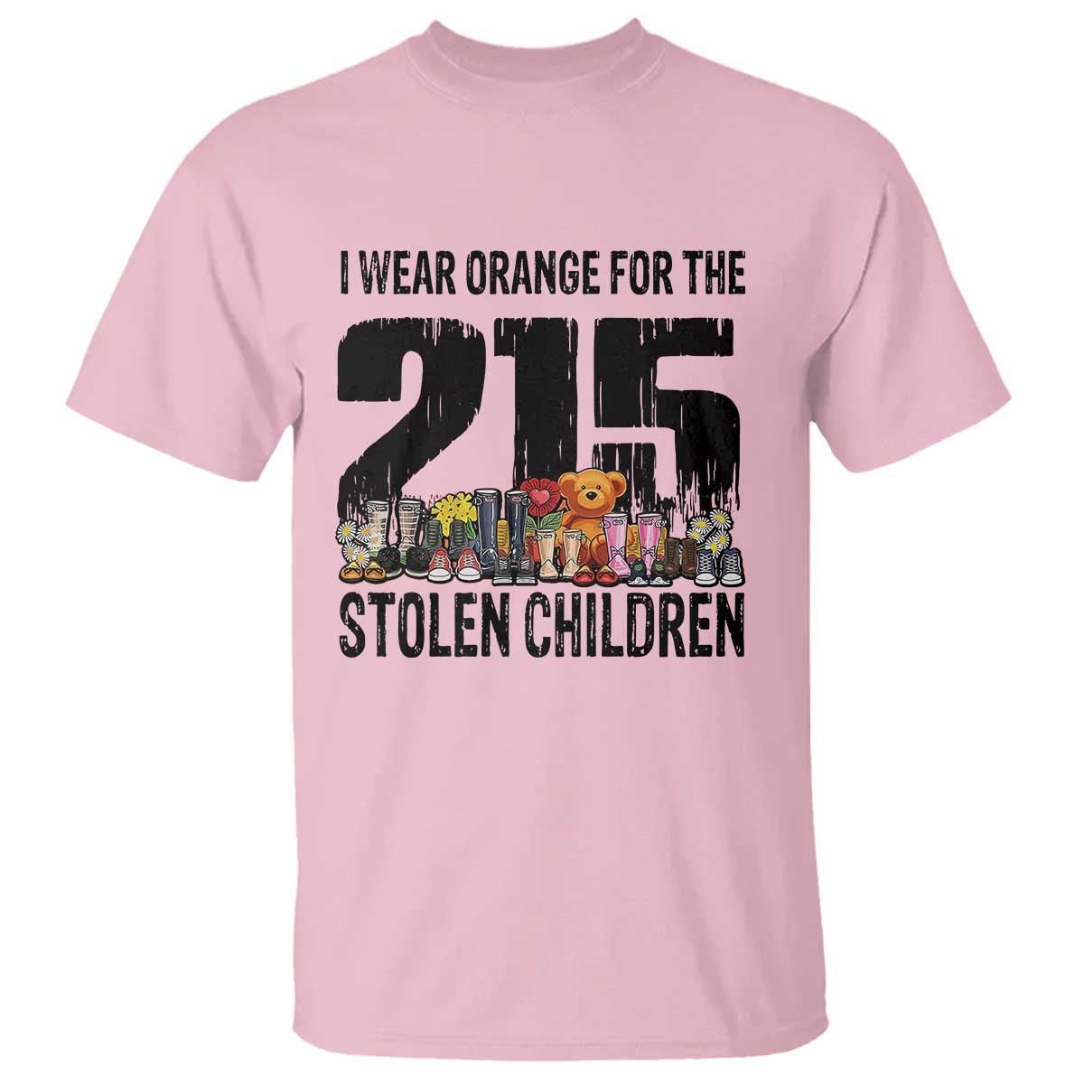 I Wear Orange For The 215 Stolen Children T Shirt Native Child Tribute 215 Memorial Awareness TS02 Light Pink Print Your Wear