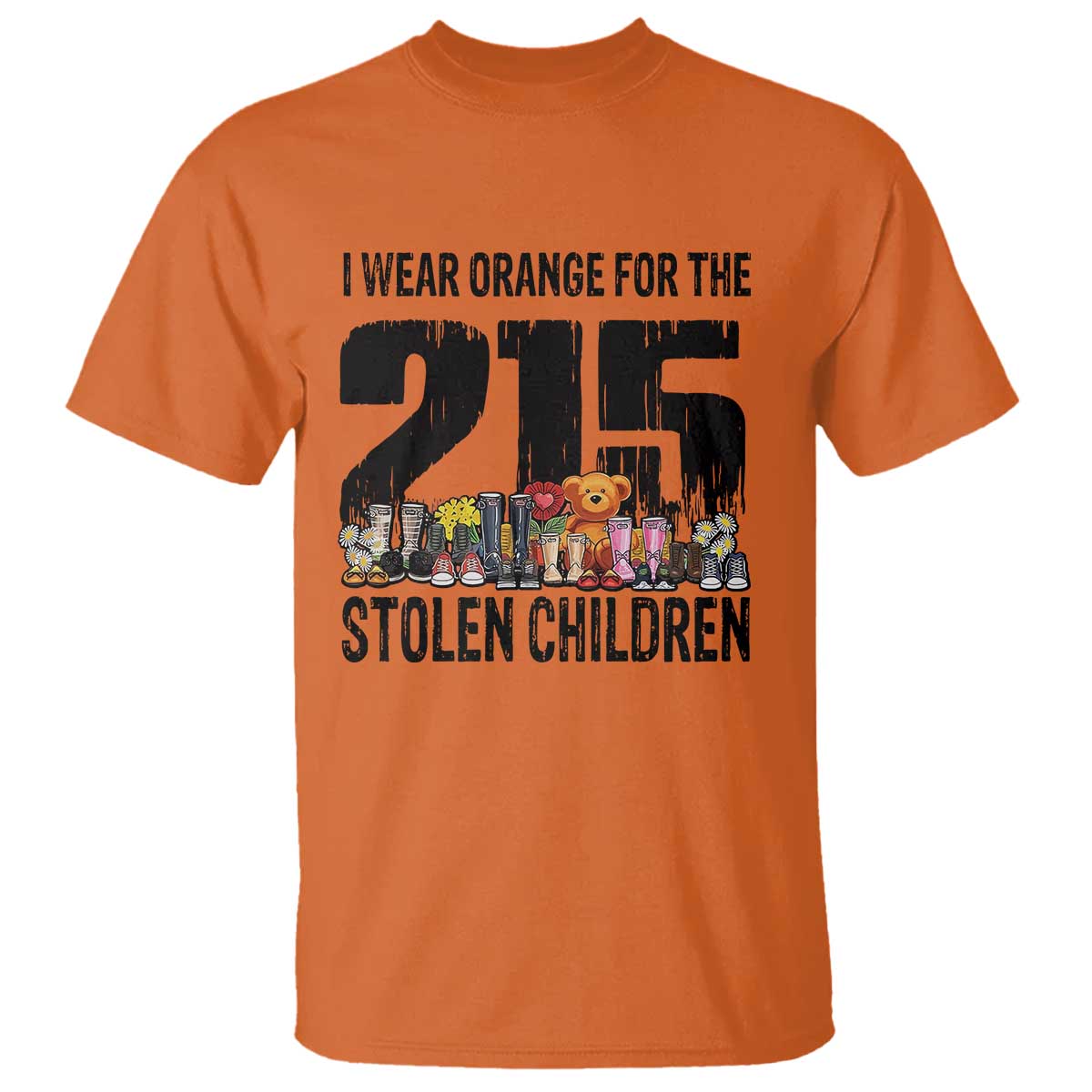 I Wear Orange For The 215 Stolen Children T Shirt Native Child Tribute 215 Memorial Awareness TS02 Orange Print Your Wear