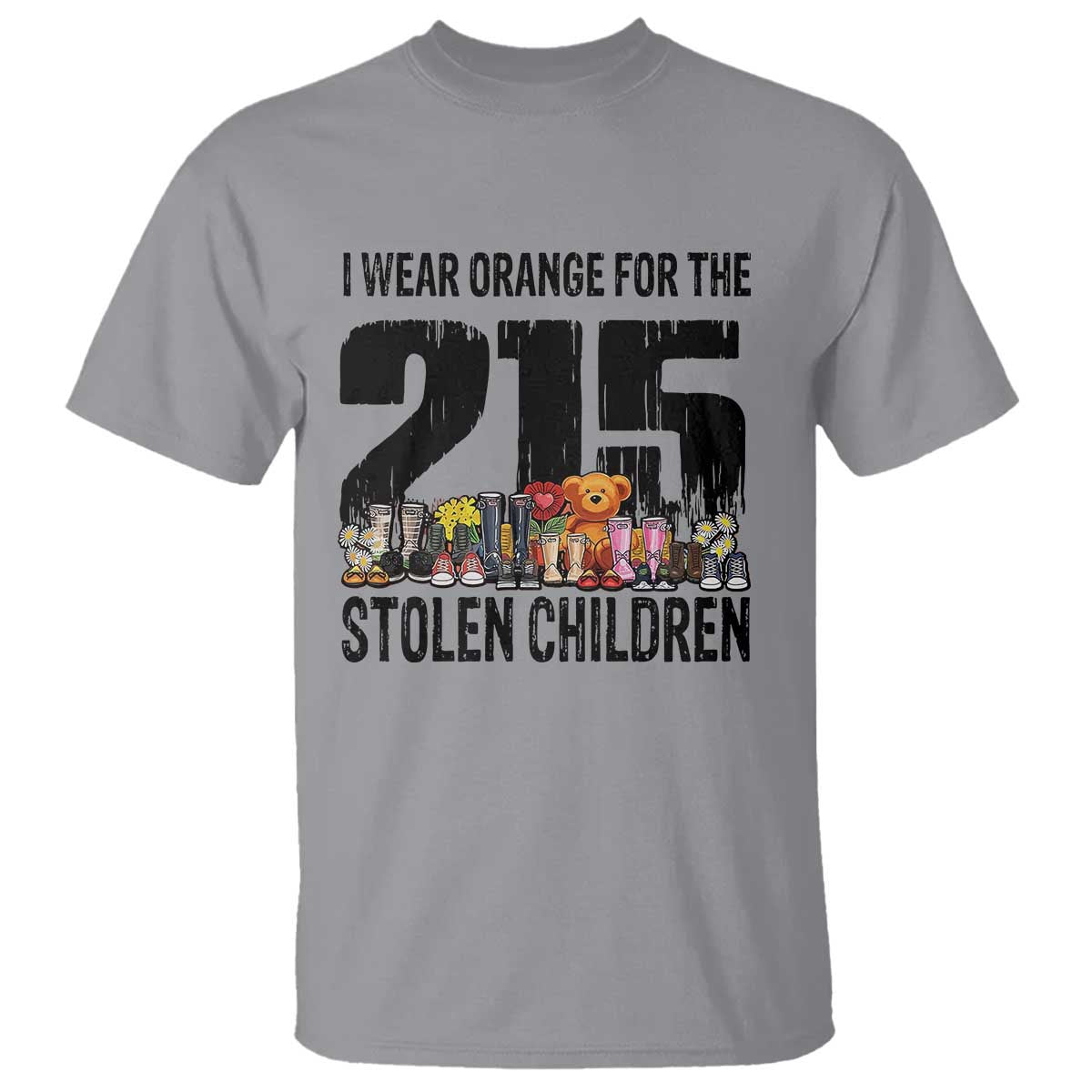I Wear Orange For The 215 Stolen Children T Shirt Native Child Tribute 215 Memorial Awareness TS02 Sport Gray Print Your Wear