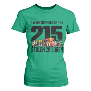 I Wear Orange For The 215 Stolen Children T Shirt For Women Native Child Tribute 215 Memorial Awareness TS02 Irish Green Print Your Wear