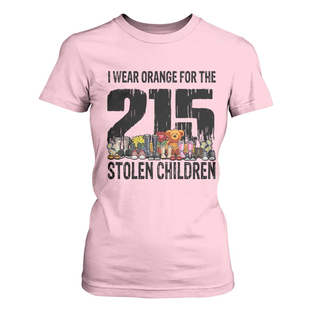I Wear Orange For The 215 Stolen Children T Shirt For Women Native Child Tribute 215 Memorial Awareness TS02 Light Pink Print Your Wear