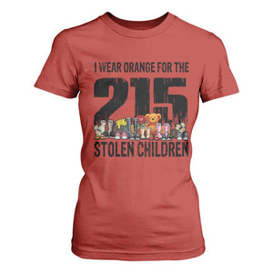 I Wear Orange For The 215 Stolen Children T Shirt For Women Native Child Tribute 215 Memorial Awareness TS02 Red Print Your Wear