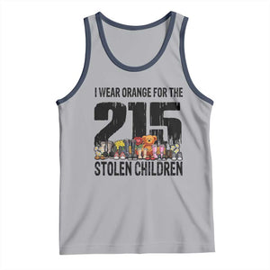 I Wear Orange For The 215 Stolen Children Tank Top Native Child Tribute 215 Memorial Awareness TS02 Athletic Heather Navy Print Your Wear
