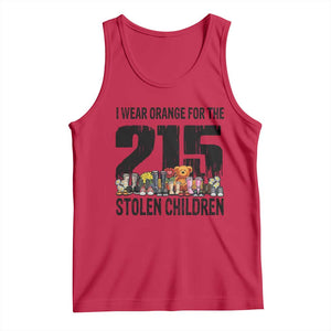I Wear Orange For The 215 Stolen Children Tank Top Native Child Tribute 215 Memorial Awareness TS02 Red Print Your Wear