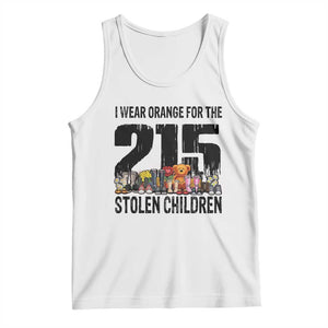 I Wear Orange For The 215 Stolen Children Tank Top Native Child Tribute 215 Memorial Awareness TS02 White Print Your Wear