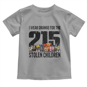 I Wear Orange For The 215 Stolen Children Toddler T Shirt Native Child Tribute 215 Memorial Awareness TS02 Sport Gray Print Your Wear