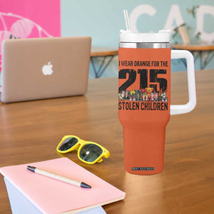 I Wear Orange For The 215 Stolen Children Tumbler With Handle Native Child Tribute 215 Memorial Awareness TS02 Print Your Wear