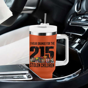I Wear Orange For The 215 Stolen Children Tumbler With Handle Native Child Tribute 215 Memorial Awareness TS02 Print Your Wear