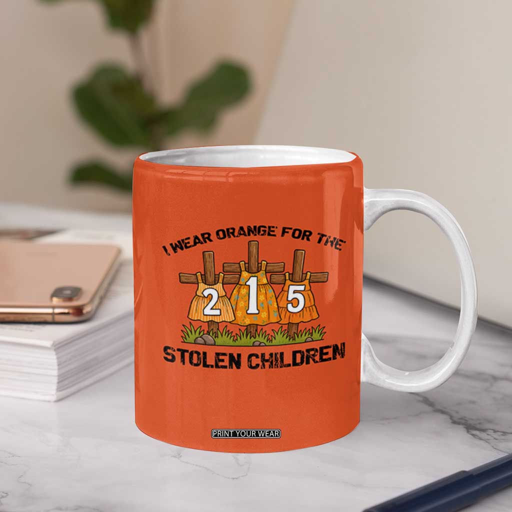 Orange Shirt Day Coffee Mug I Wear Orange For The 215 Stolen Children TS02 Print Your Wear