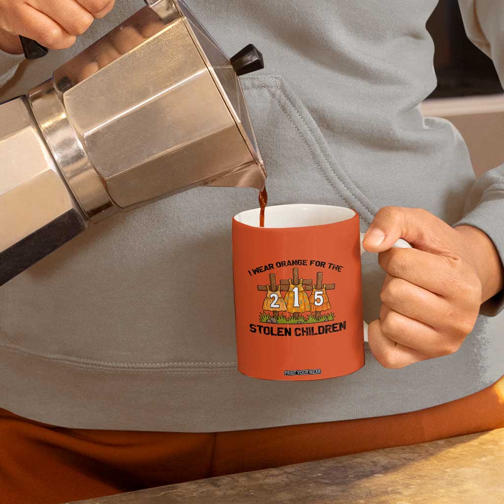 Orange Shirt Day Coffee Mug I Wear Orange For The 215 Stolen Children TS02 Print Your Wear