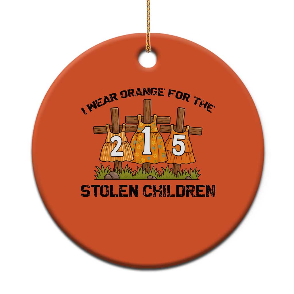 Orange Shirt Day Christmas Ceramic Ornament I Wear Orange For The 215 Stolen Children TS02 Print Your Wear