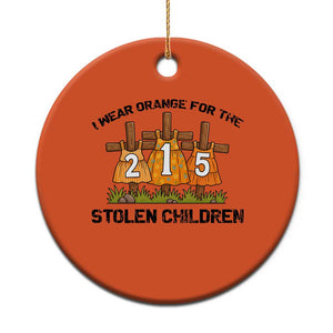 Orange Shirt Day Christmas Ceramic Ornament I Wear Orange For The 215 Stolen Children TS02 Print Your Wear