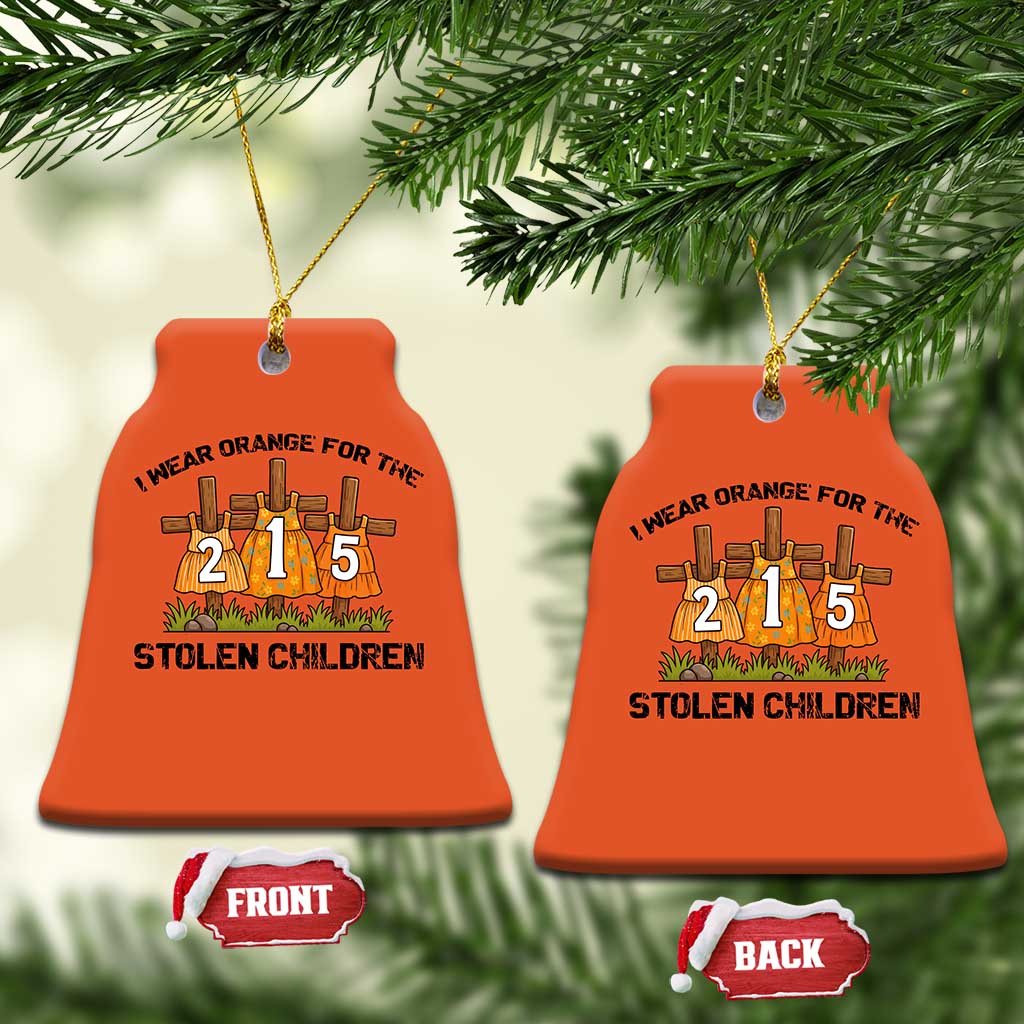 Orange Shirt Day Christmas Ceramic Ornament I Wear Orange For The 215 Stolen Children TS02 Bell Flake Orange Print Your Wear
