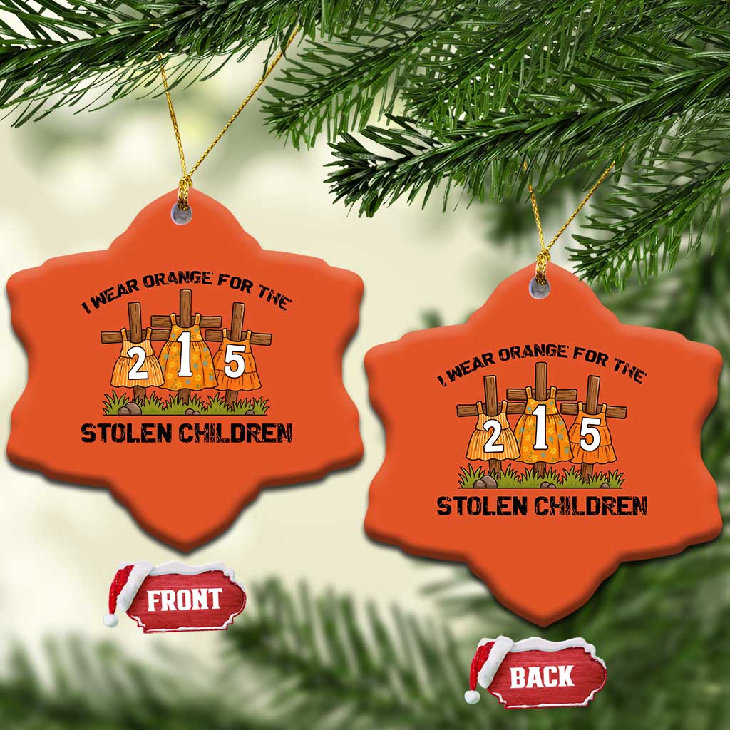 Orange Shirt Day Christmas Ceramic Ornament I Wear Orange For The 215 Stolen Children TS02 Snow Flake Orange Print Your Wear