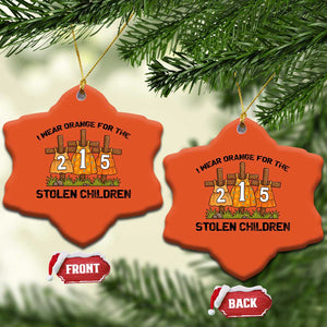Orange Shirt Day Christmas Ceramic Ornament I Wear Orange For The 215 Stolen Children TS02 Snow Flake Orange Print Your Wear