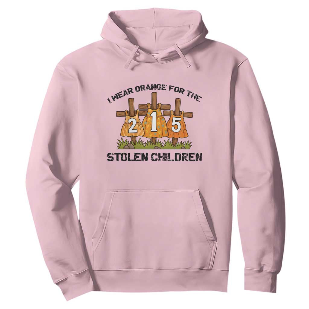 Orange Shirt Day Hoodie I Wear Orange For The 215 Stolen Children TS02 Light Pink Print Your Wear