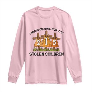 Orange Shirt Day Long Sleeve Shirt I Wear Orange For The 215 Stolen Children TS02 Light Pink Print Your Wear
