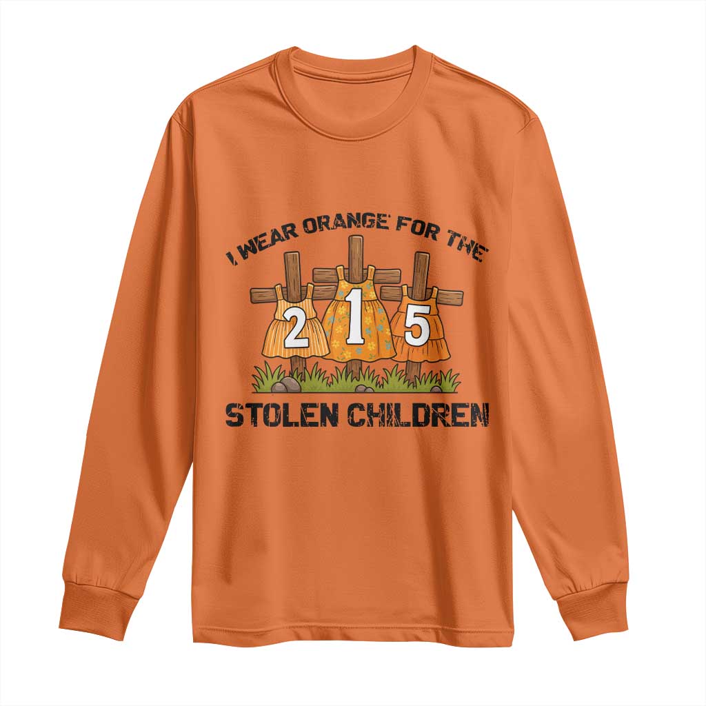 Orange Shirt Day Long Sleeve Shirt I Wear Orange For The 215 Stolen Children TS02 Orange Print Your Wear